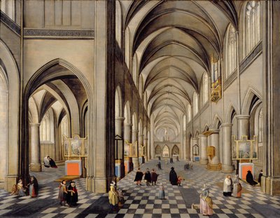 The Interior of a Gothic Church by Hendrik the Younger Steenwyck